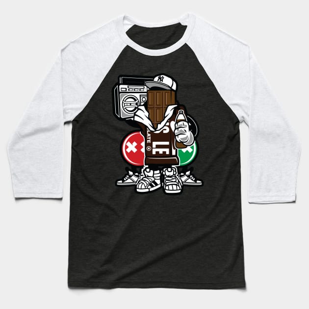 Cool Chocolate Baseball T-Shirt by LineXpressions